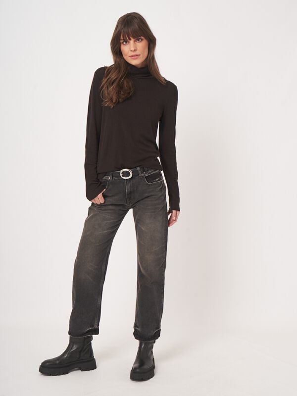 Langarm-Rollkragen-Top aus Wollmischung image number 4