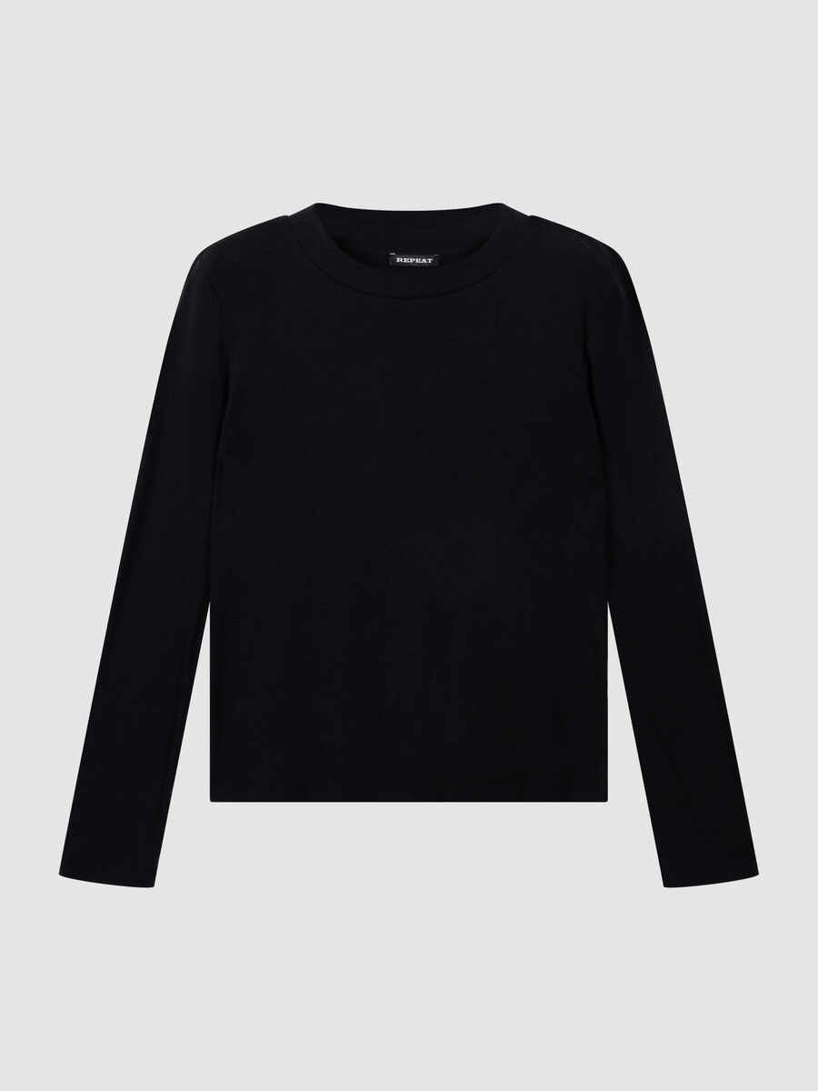 Geripptes Kaschmir-Baumwoll-Longsleeve image number 0