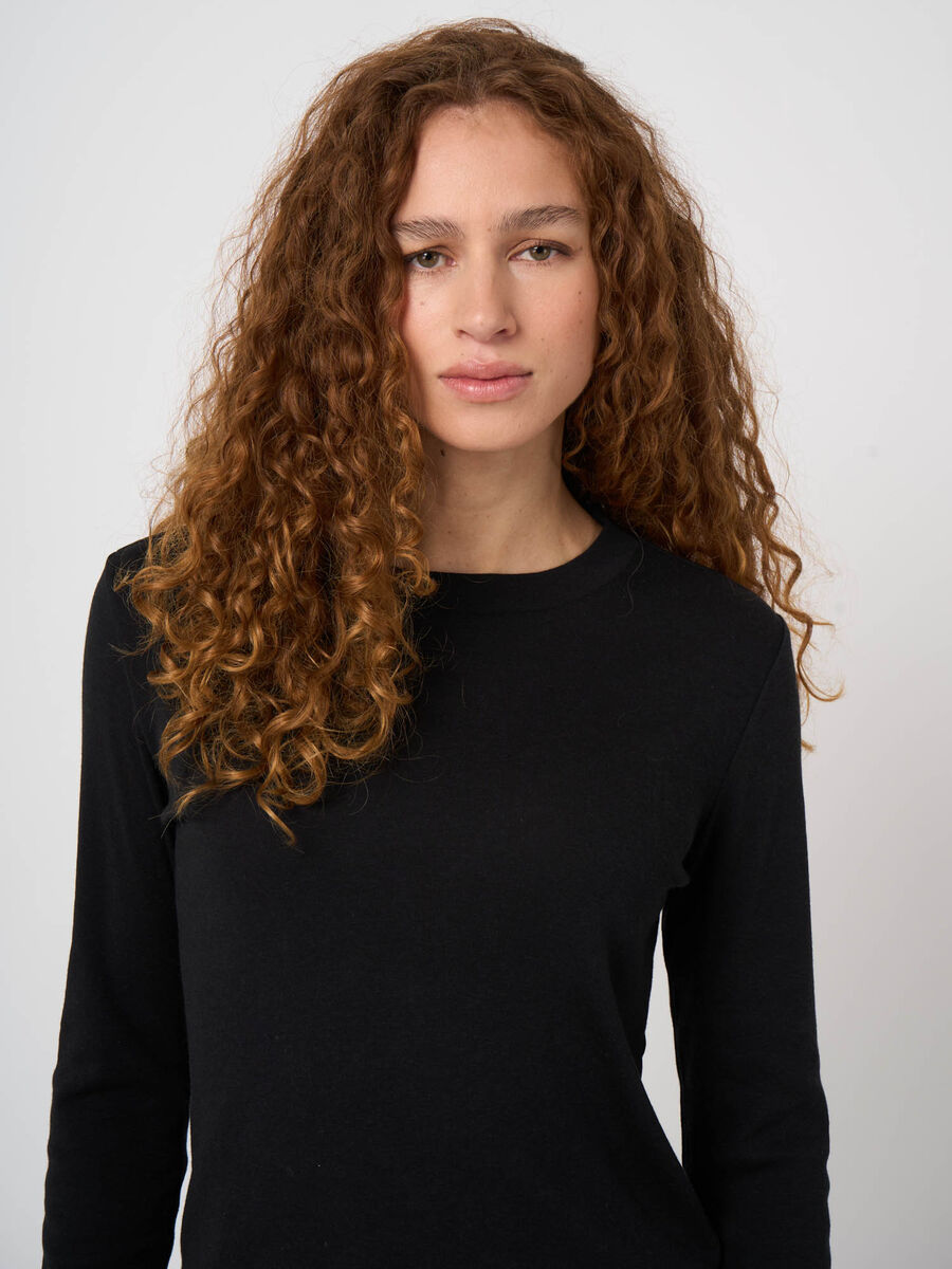 Geripptes Kaschmir-Baumwoll-Longsleeve image number 2