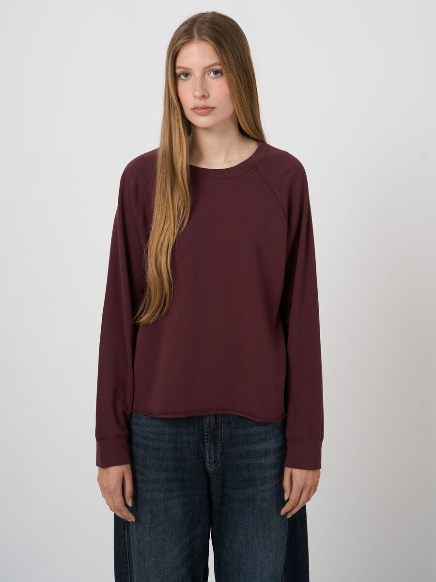 Modal-Baumwoll-French-Terry-Top mit Rollsaum image number 0