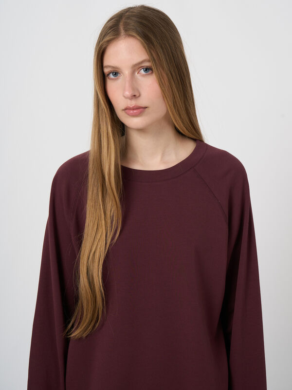 Modal-Baumwoll-French-Terry-Top mit Rollsaum image number 1