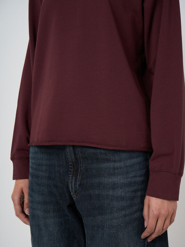 Modal-Baumwoll-French-Terry-Top mit Rollsaum image number 2