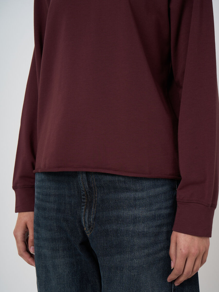 Modal-Baumwoll-French-Terry-Top mit Rollsaum image number 2