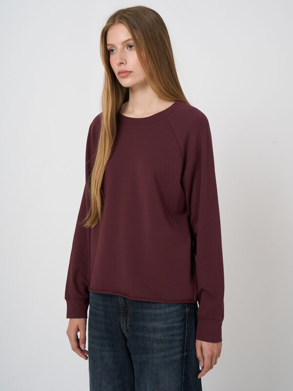 Modal-Baumwoll-French-Terry-Top mit Rollsaum image number 3