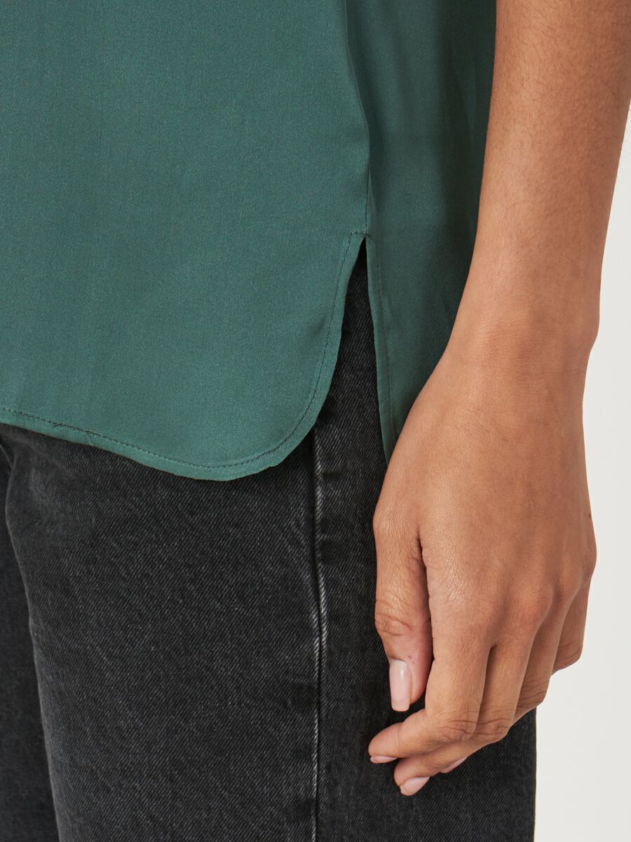 Zijden top met ronde hals image number 2