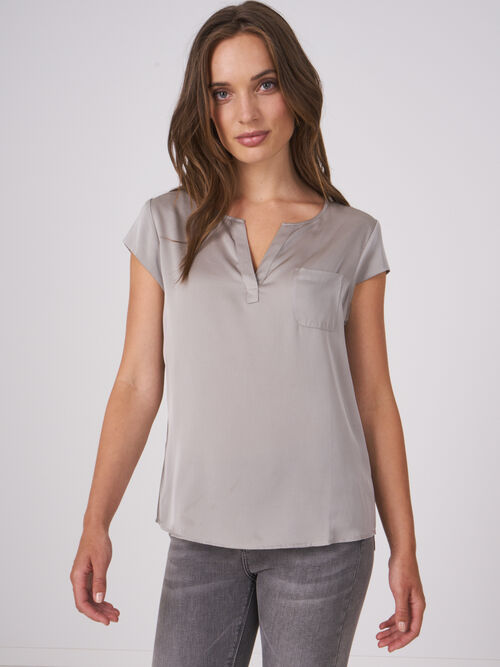 Top with chest pocket