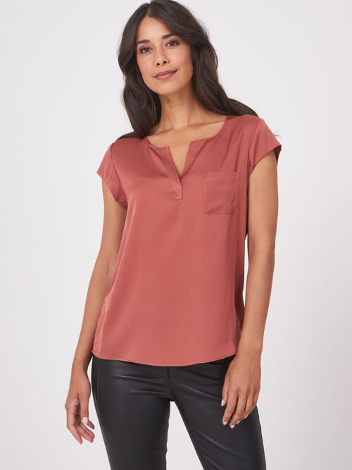 Top with chest pocket