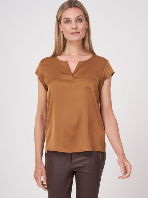 Blusentop mit Brusttasche
