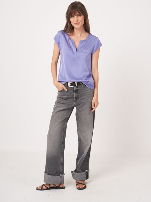 Blusentop mit Brusttasche