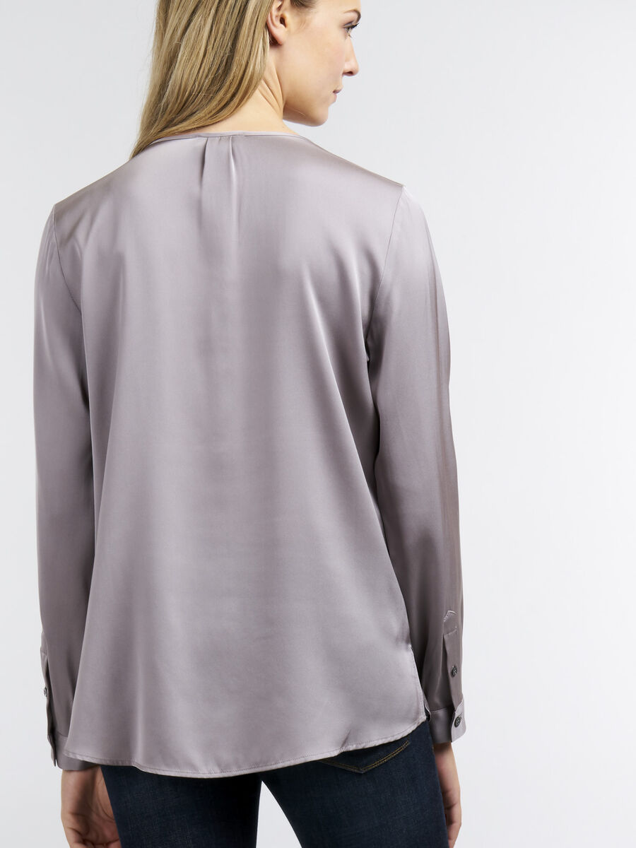 Seidenbluse mit geschlitztem Ausschnitt image number 1