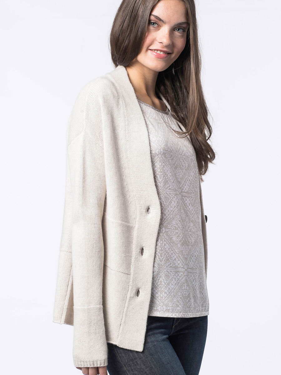 Flowy silk top with ornamental print image number 3