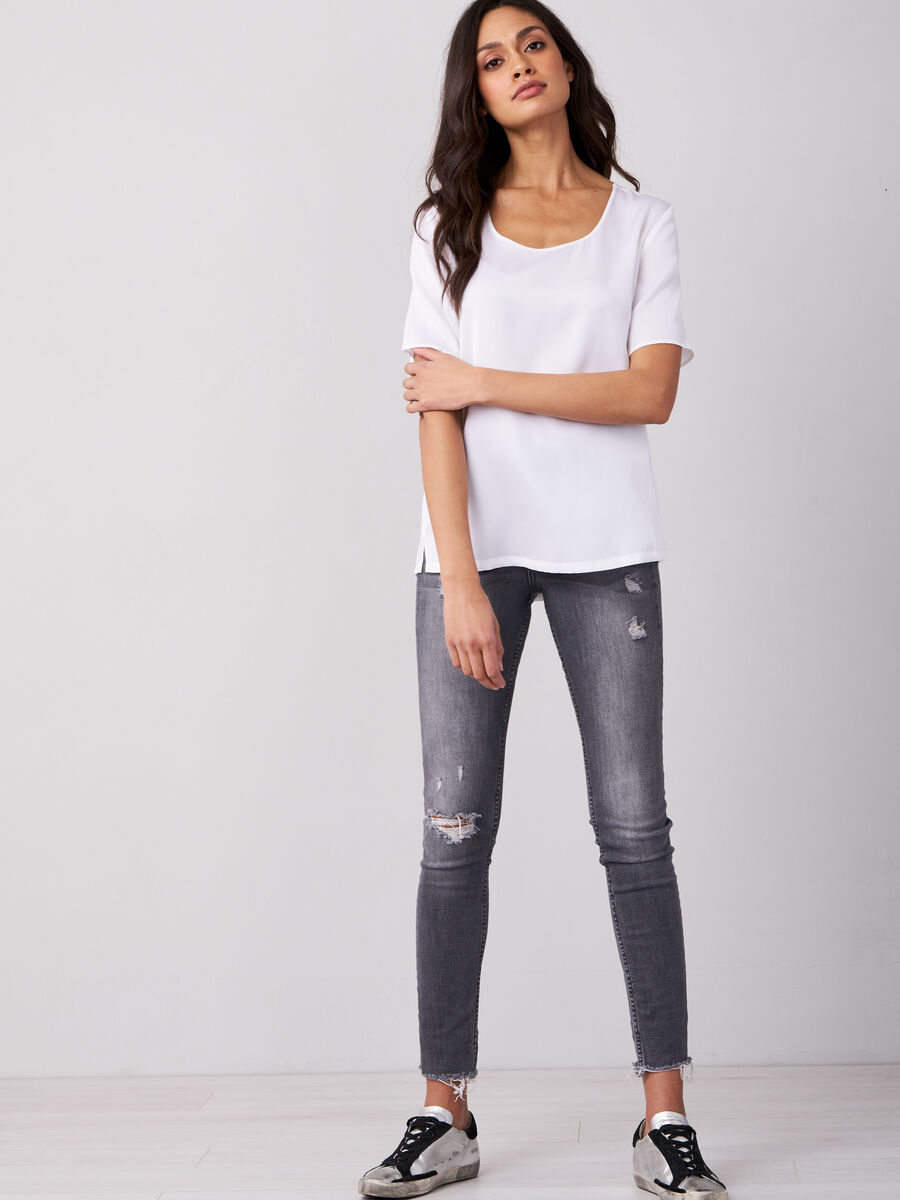 Silk T-shirt image number 3