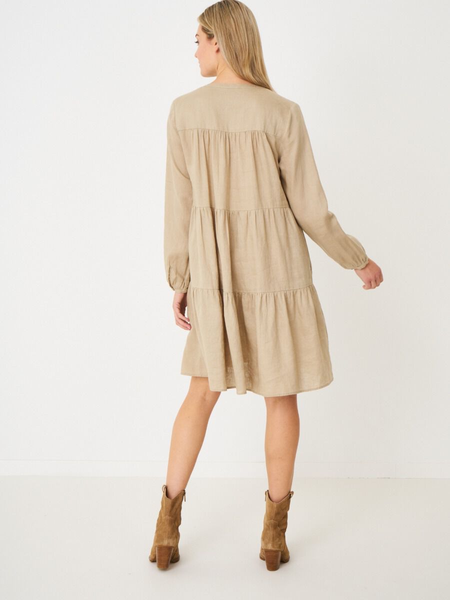 Stufenkleid aus Leinen image number 1