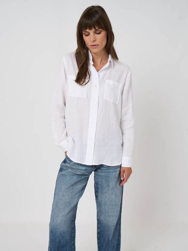 Leinenbluse mit Brusttaschen image number 4