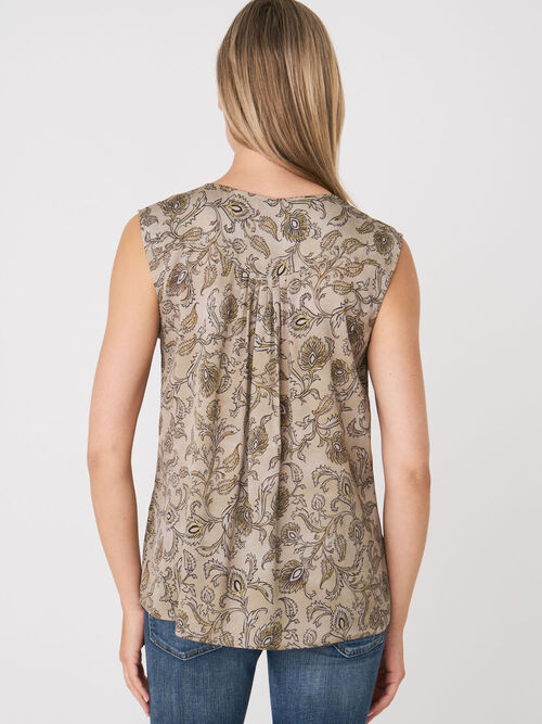 Seidentop mit Paisley-Druck