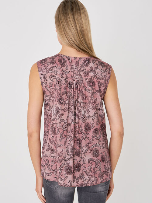Seidentop mit Paisley-Druck