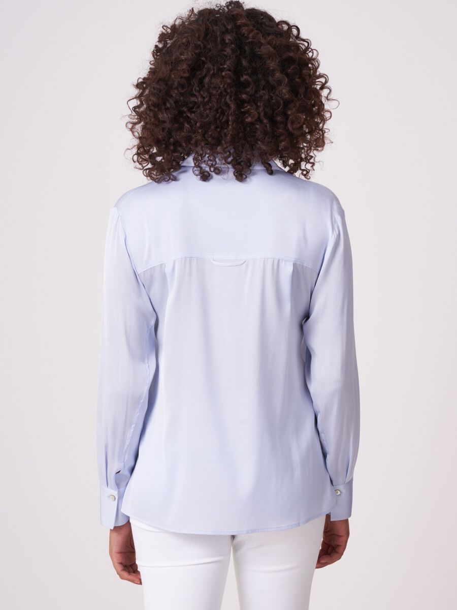 Silk shirt with side slits image number 78