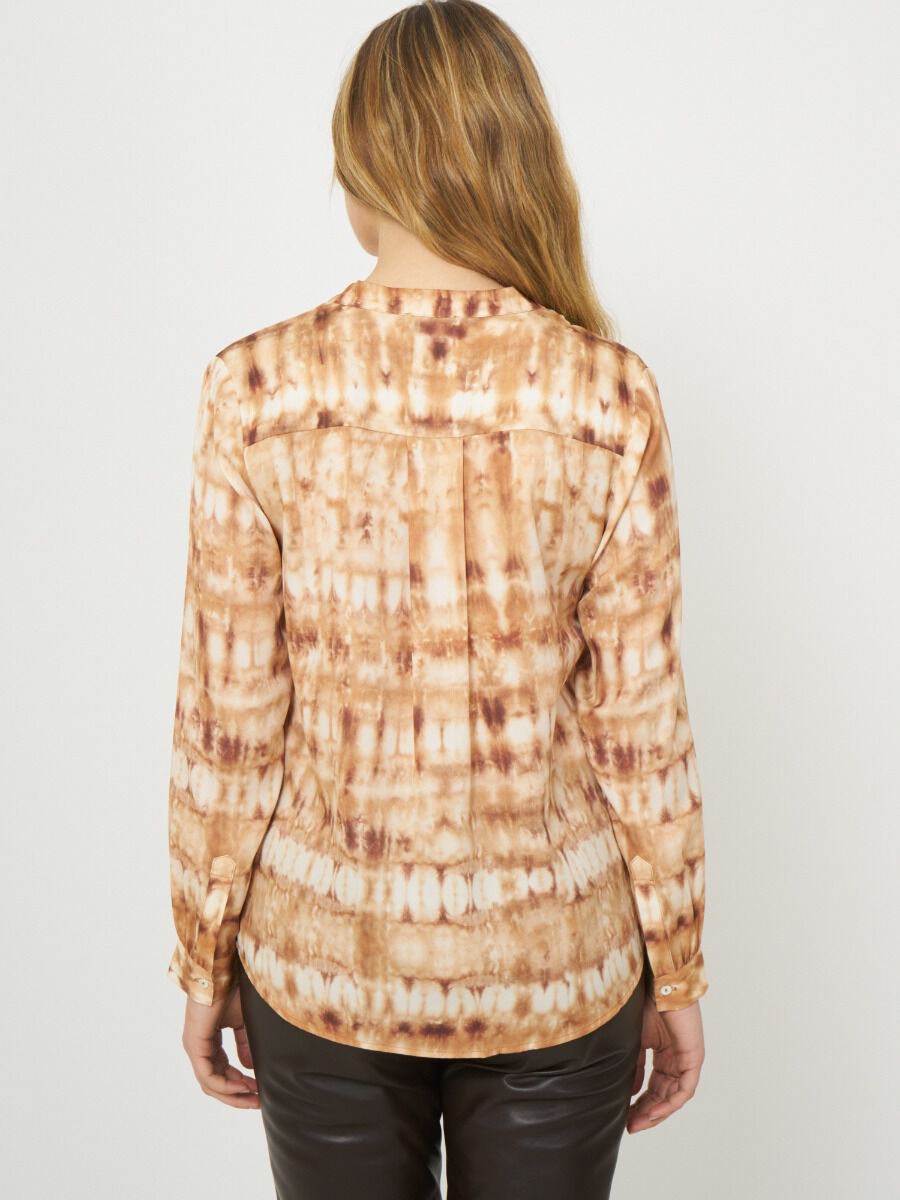 Tie dye silk blouse image number 1