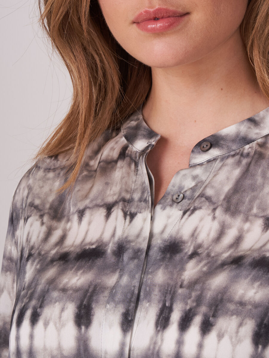 Tie dye silk blouse image number 2