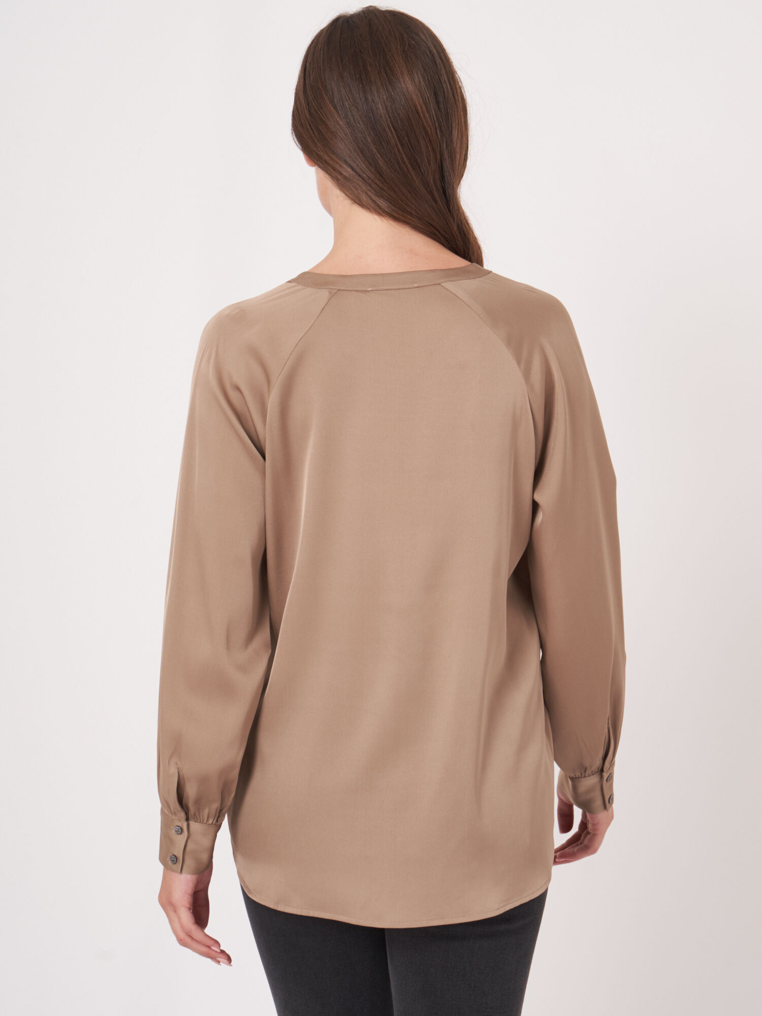 Silk A-line blouse