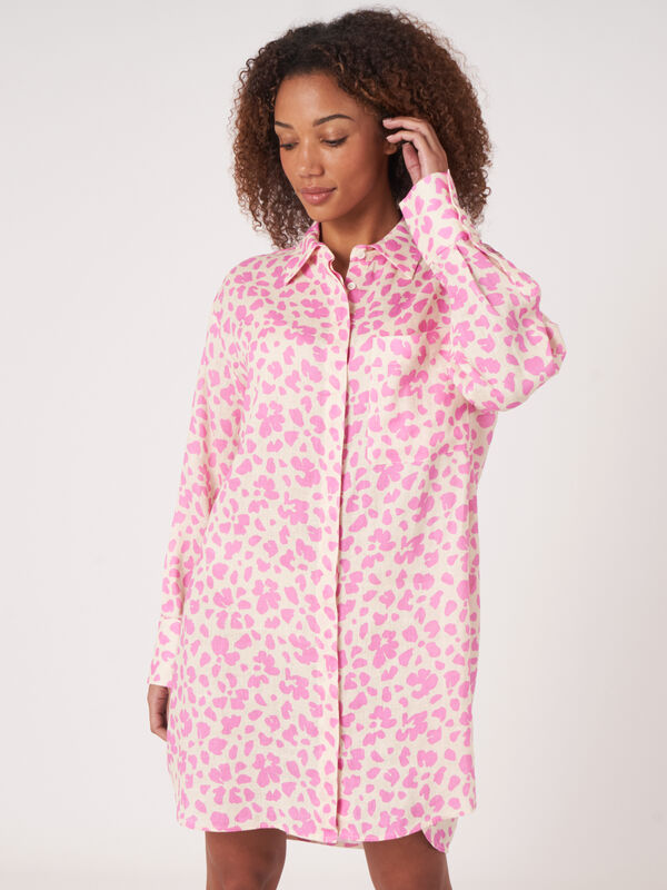 Robe chemise &agrave; imprim&eacute; floral image number 0