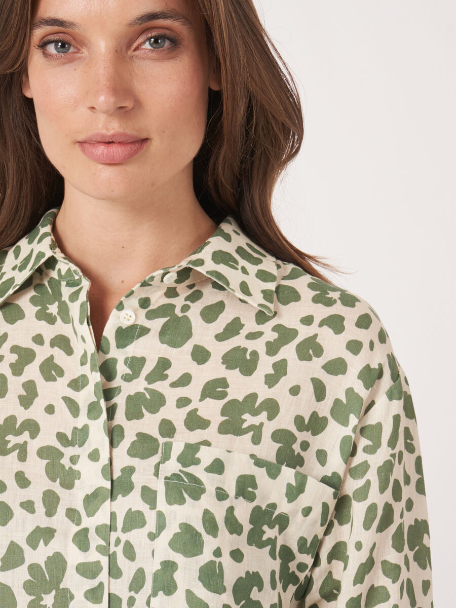 Shirt dress with floral print image number 3