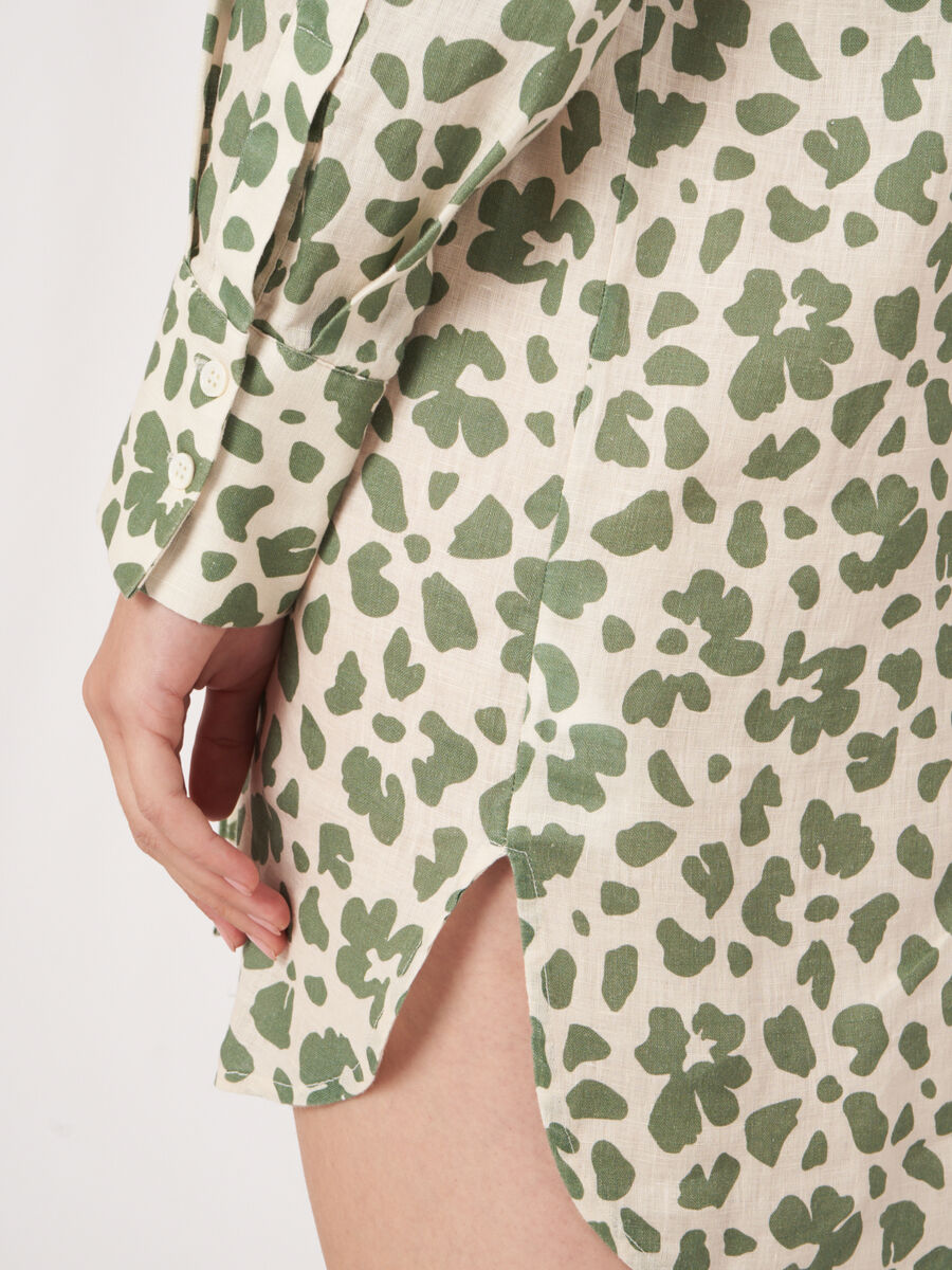 Shirt dress with floral print image number 4