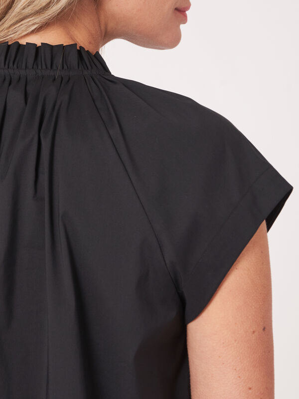 Chemisier à encolure froncée avec cordon de serrage image number 2