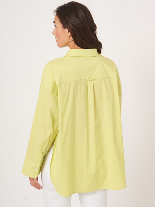 Popeline overhemd met borstzakken