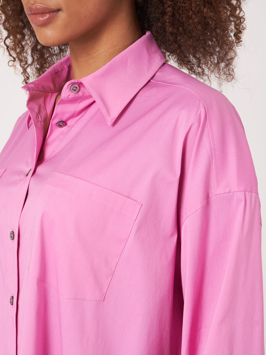 Popeline overhemd met borstzakken image number 2