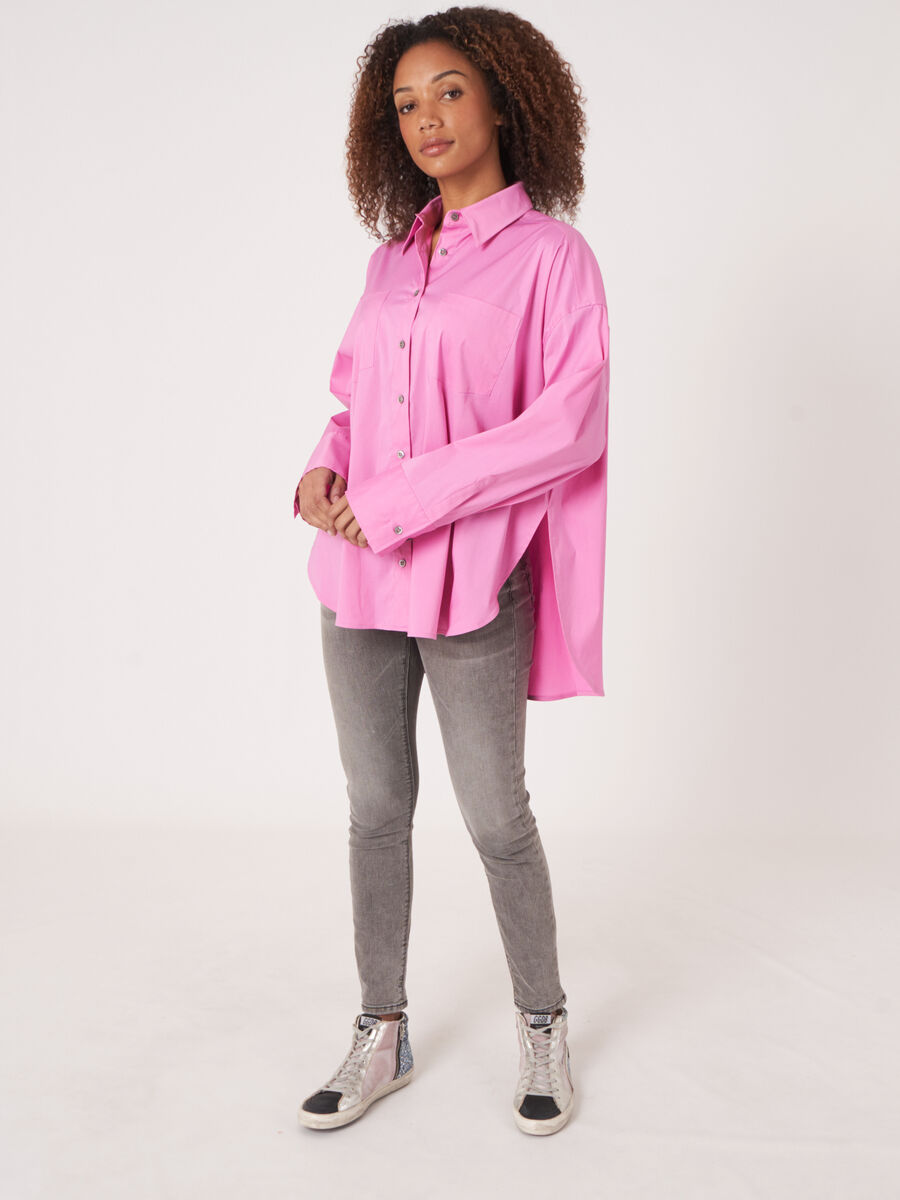 Popeline overhemd met borstzakken image number 5