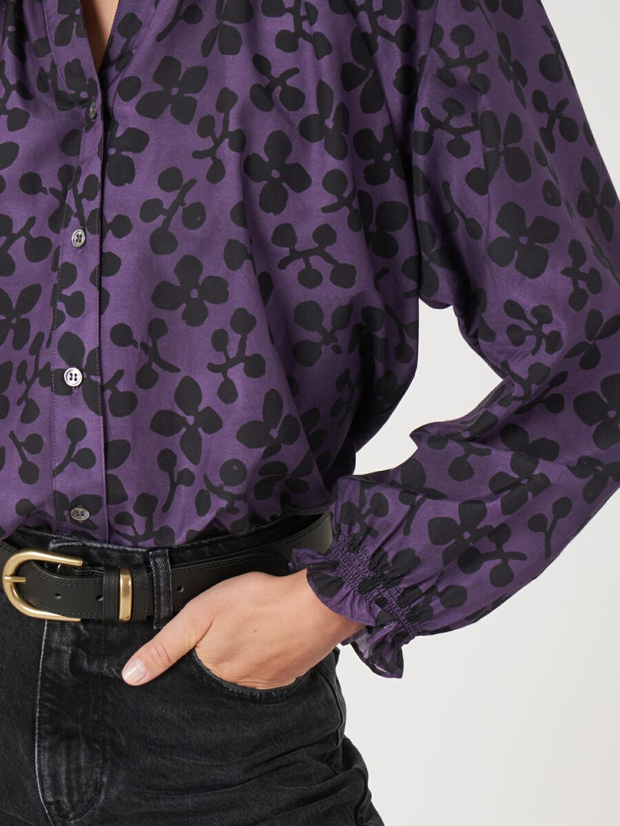 Blouse à imprimé floral en coton mélangé de soie  image number 15