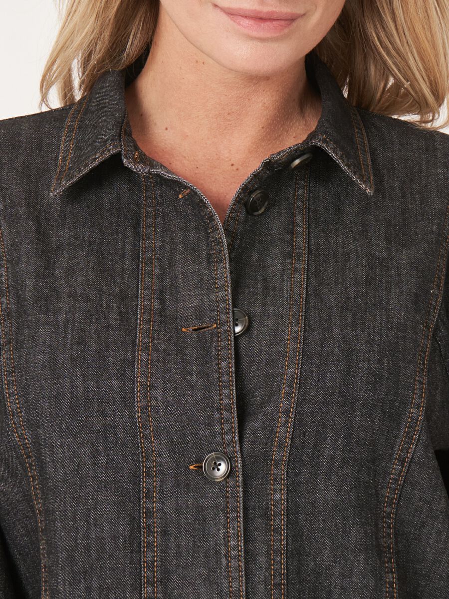 Denim-Bluse mit Knopfleiste image number 2