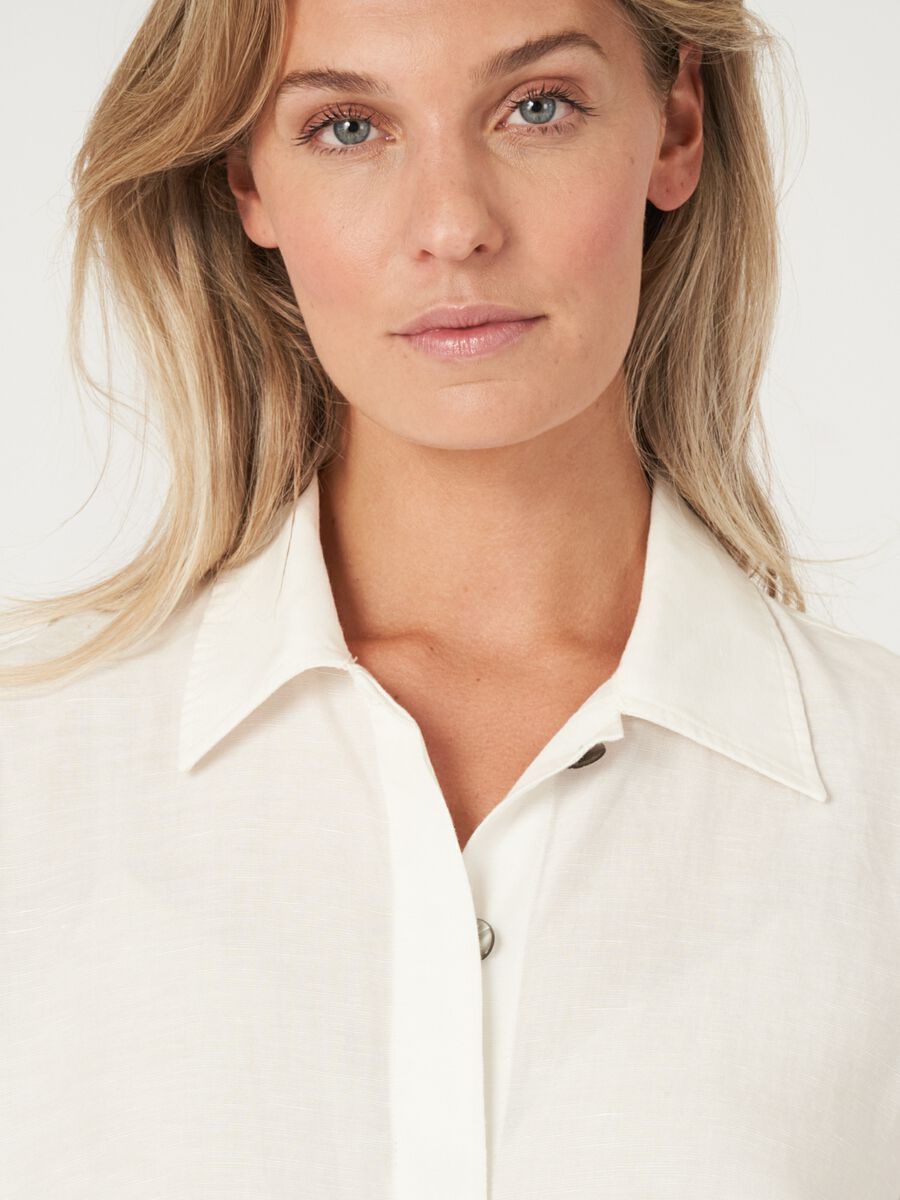 Robe chemise longue avec imprimé dip dye et ceinture image number 4