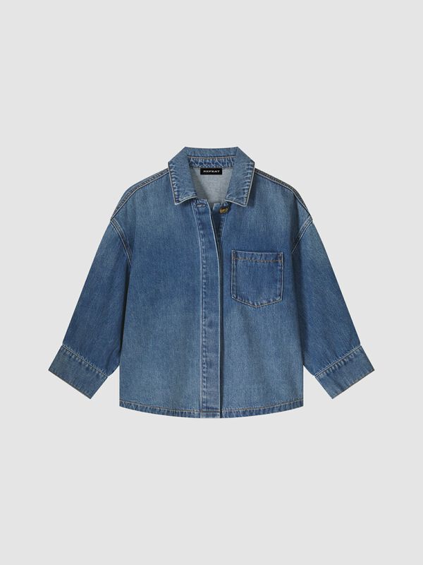 Weite Jeanshemdjacke image number 0