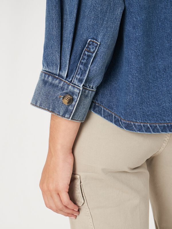 Boxy denim shirt jacket image number 5