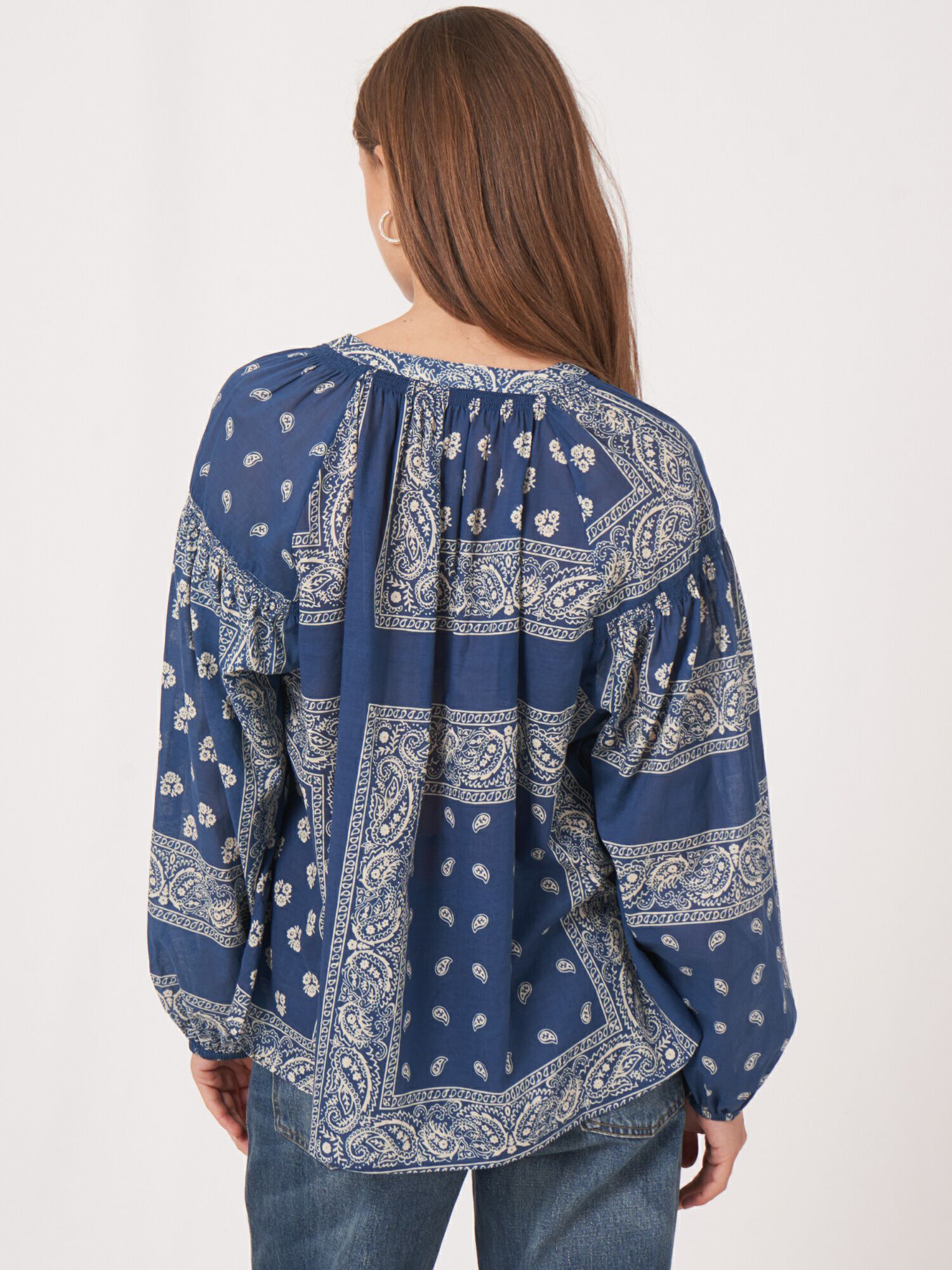 Bandana print blouse