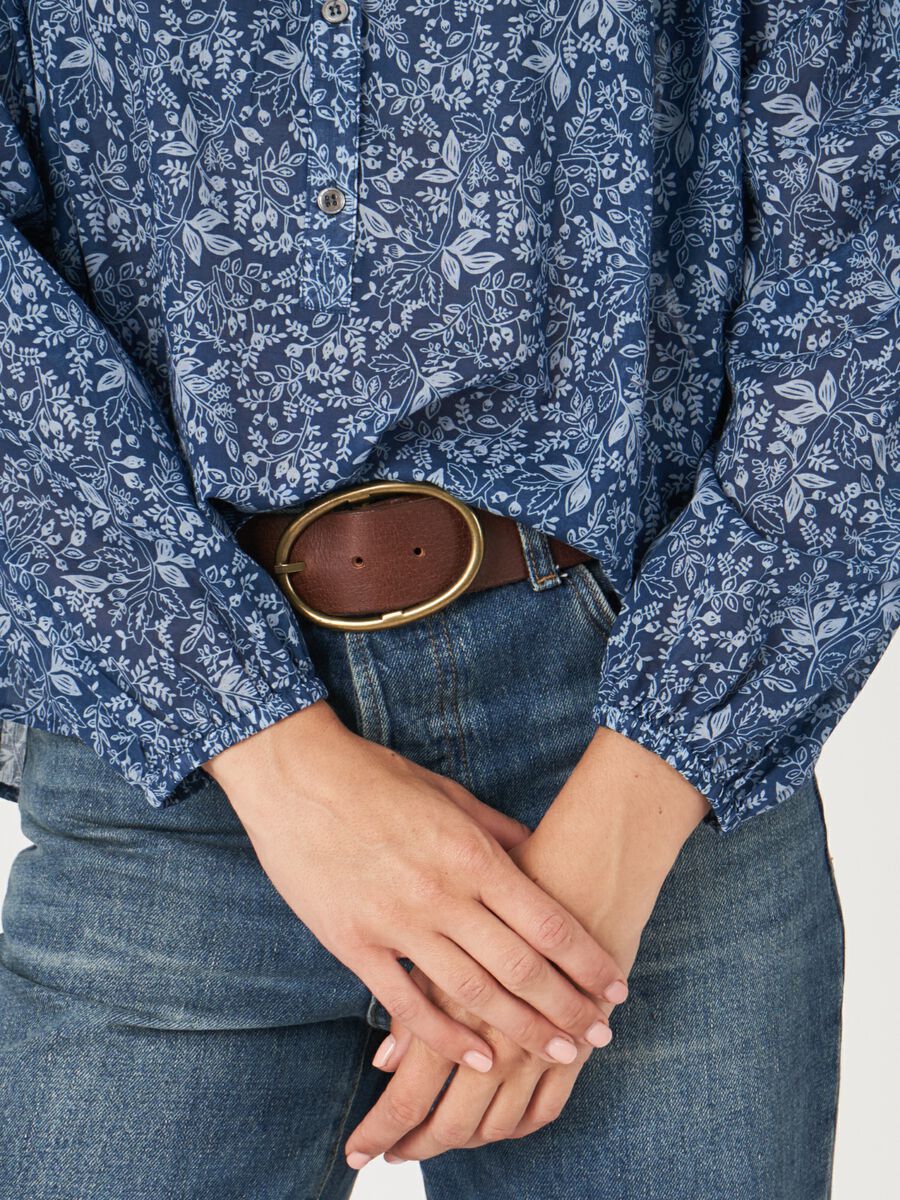 Blouse met bloemendruk en knopen image number 2