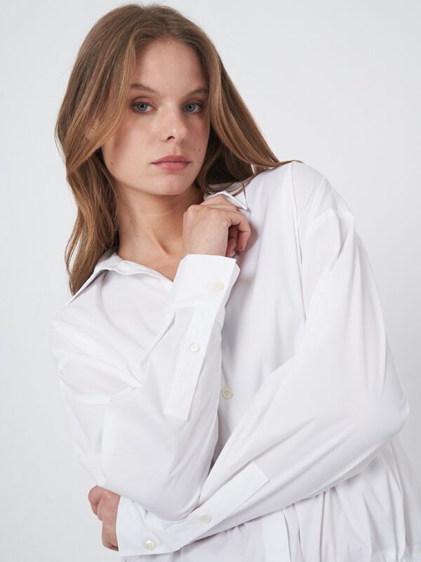 Popeline-Hemd mit Kordelzug-Detail  image number 3