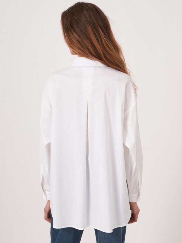 Chemise en popeline avec fentes sur le devant image number 2