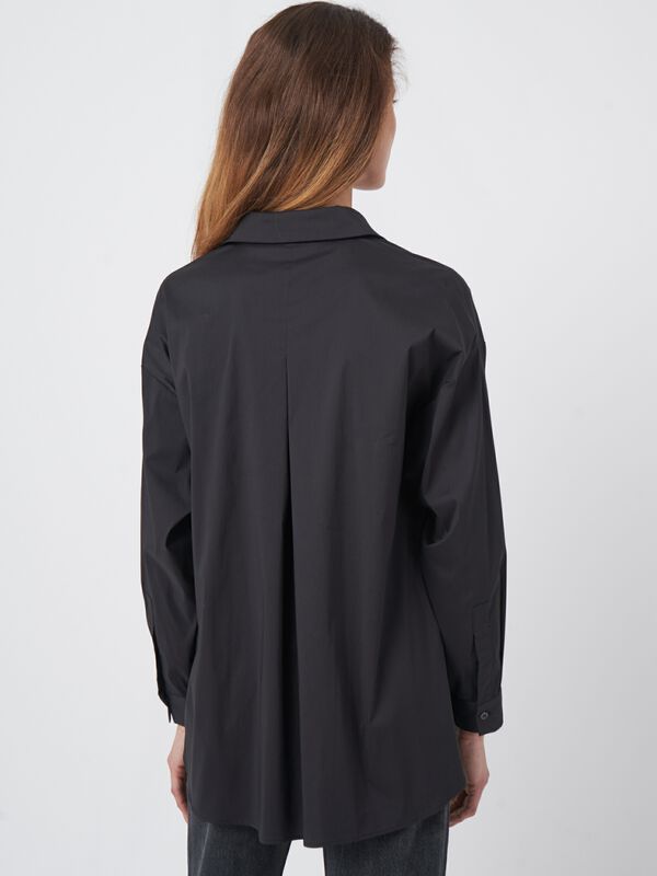 Chemise en popeline avec fentes sur le devant image number 2