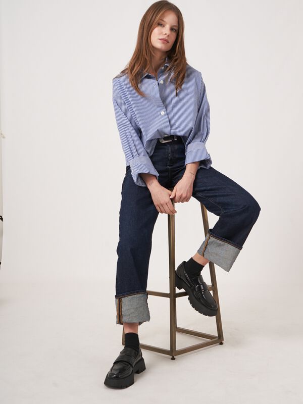 Blouse à rayures avec détail de manchette image number 1