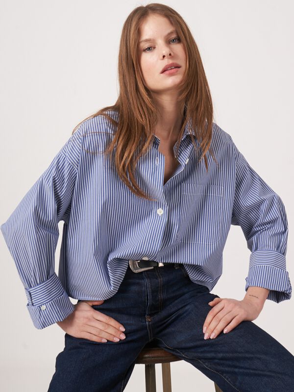 Blouse à rayures avec détail de manchette image number 3