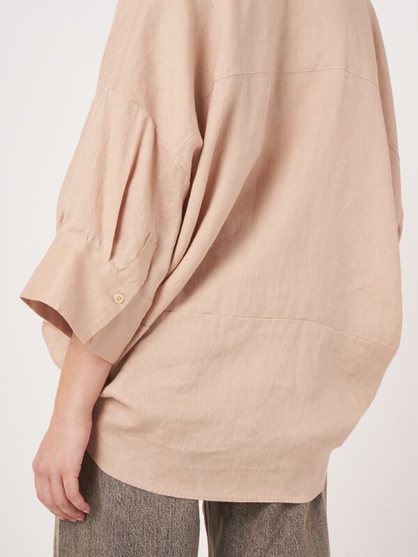 Oversized Leinen Hemdbluse image number 2