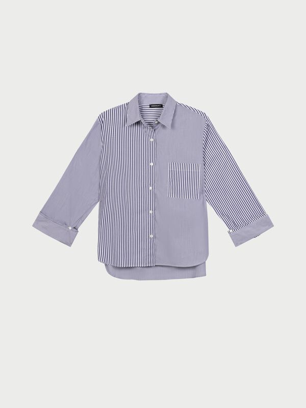 Mixed striped blouse image number 0