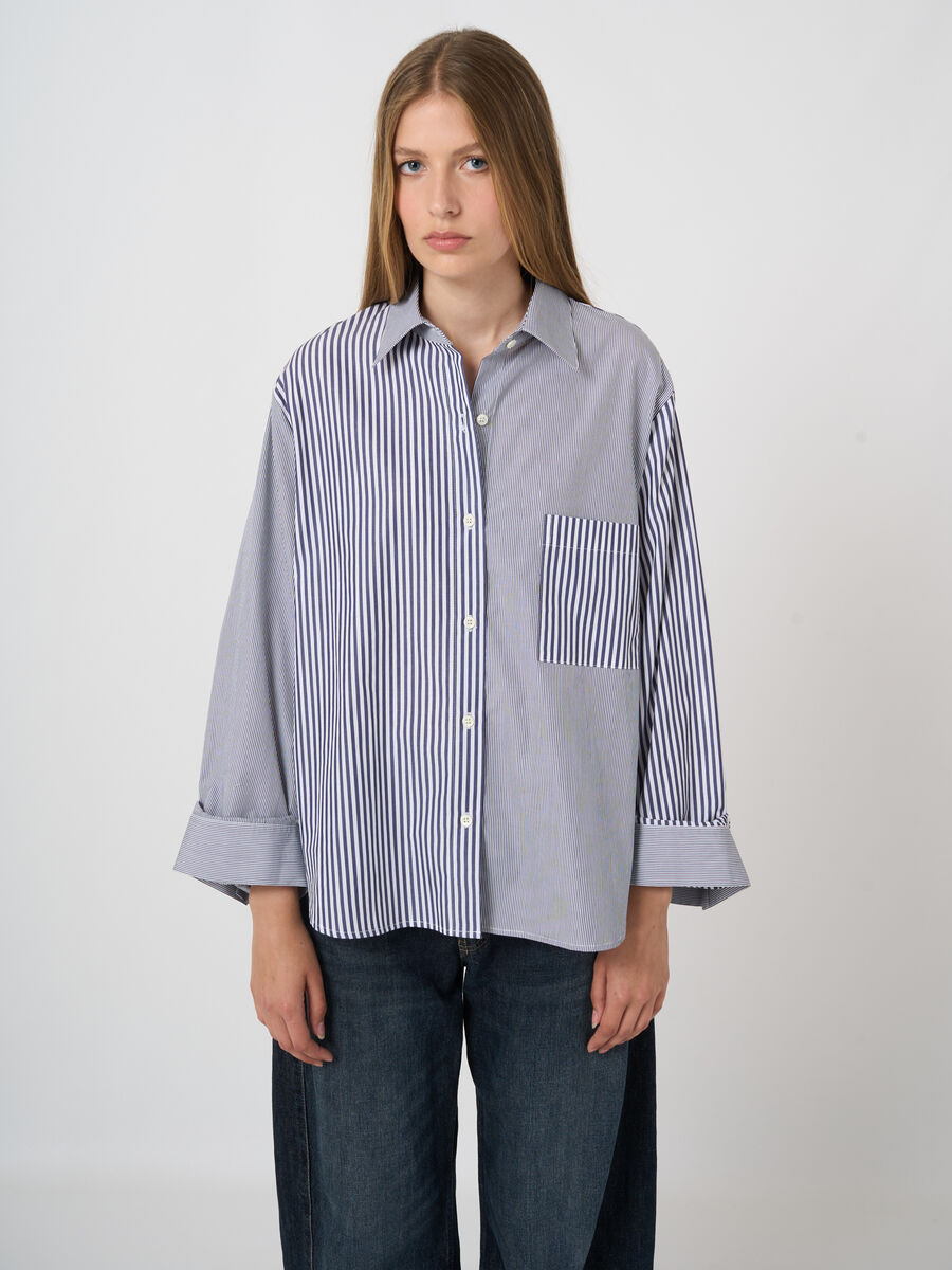 Mixed striped blouse image number 0