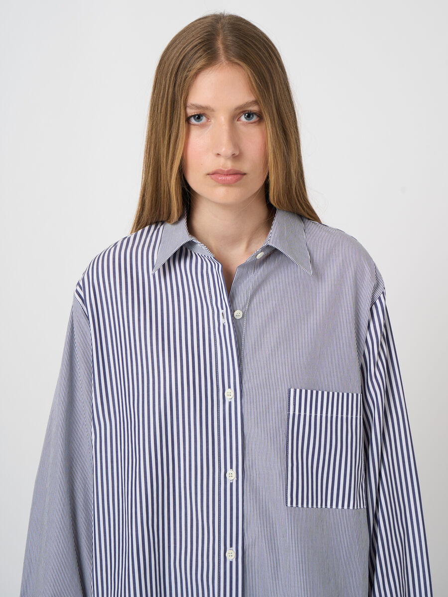 Mixed striped blouse image number 1