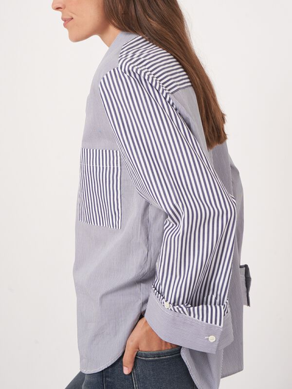 Mixed striped blouse image number 3