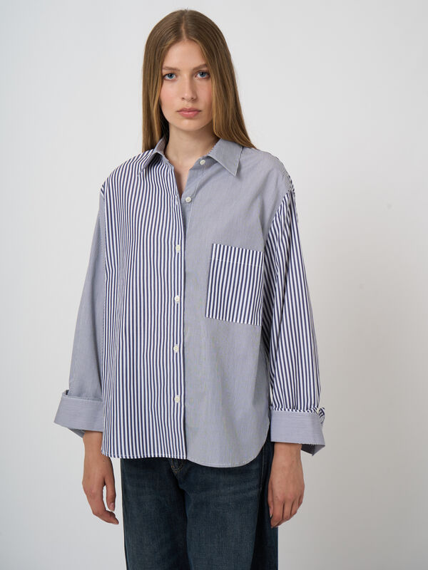 Mixed striped blouse image number 3