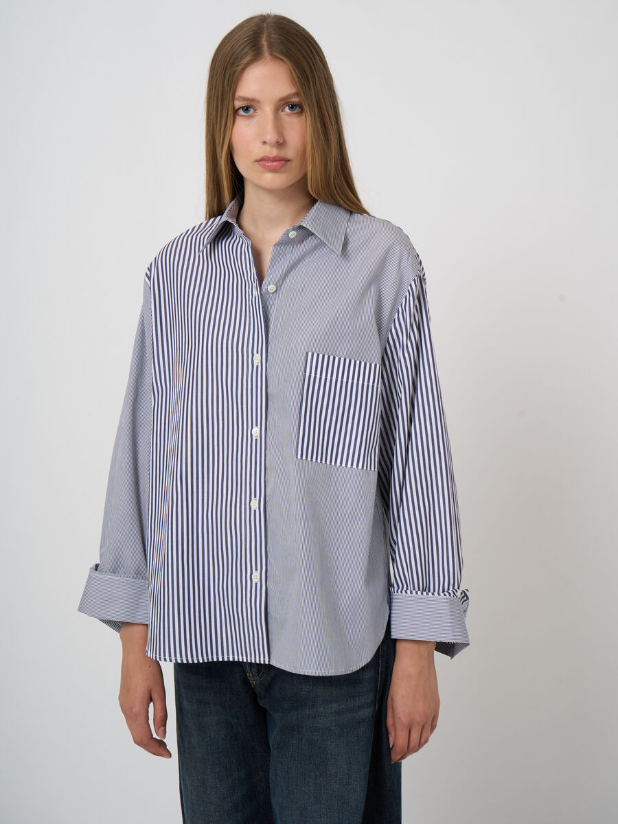 Mixed striped blouse image number 3